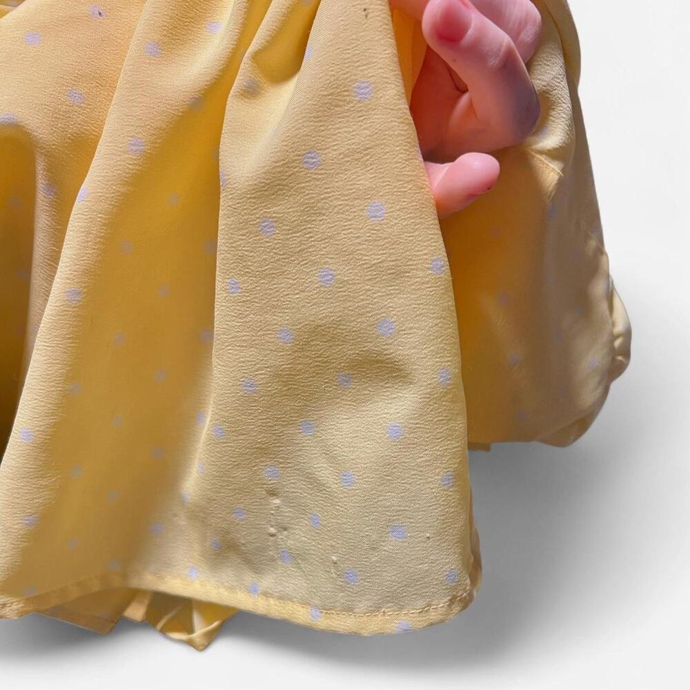 Vintage 80s/90s Era “Pykettes” Butter Yellow Polka Dot Blouse - Picture 8 of 8